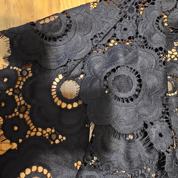 For Love & Lemons Black Lace Over Nude Lining Skirt - Size Small. - Picture 3 of 9